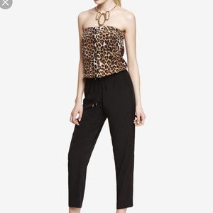 NWOT Express leopard jumpsuit